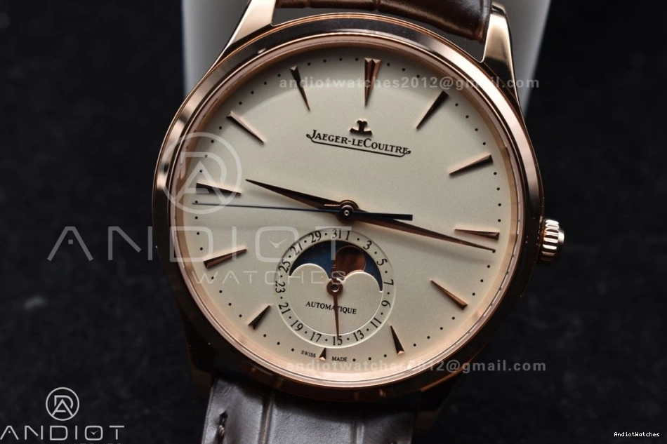 on Best RG SA925 Ultra Brown Moon Master FreshLook Leather 1:1 908 Strap Dial Super White Thin APSF Clone Edition 0320